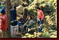 Lyn Goldfarb and Deborah Ann DeSnoo on location at Fukushima Minka-en in Fukushima City, Japan. Japan: Memoirs of a Secret Empire